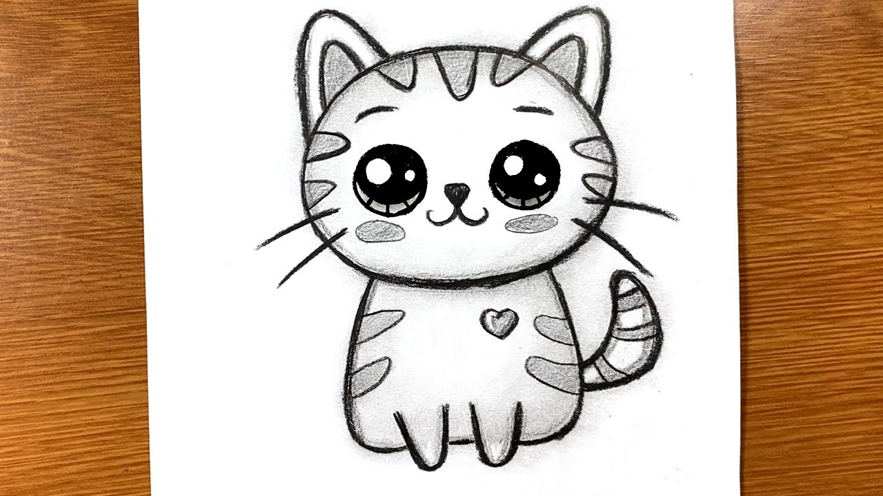 Como Desenhar Um Gato Kawaii - Desenhos Para Desenhar