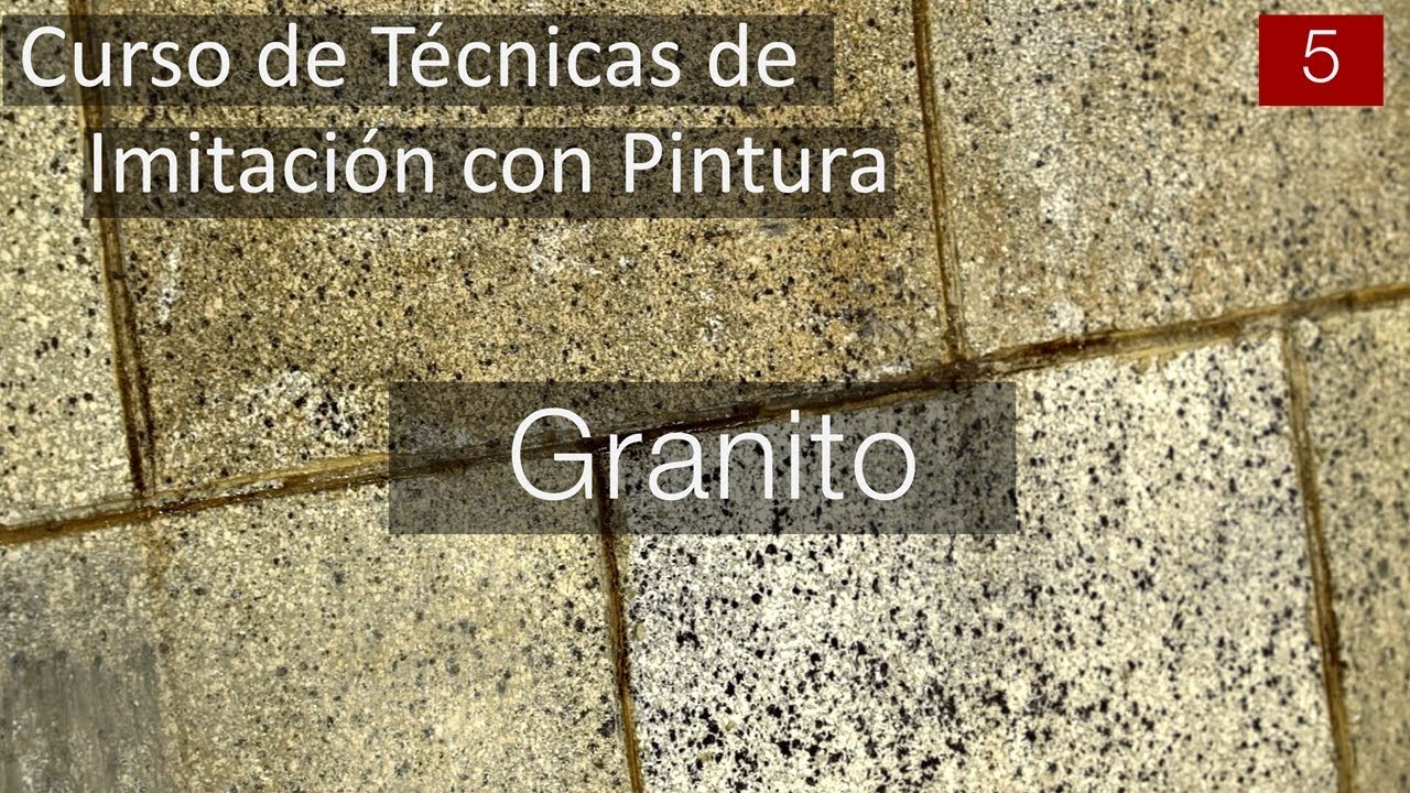 oscuridad colgante garrapata Curso de pintura de imitación 5: imitar granito (Bricocrack) - YouTube