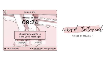 cute & interactive carrd tutorial — © wonyologist
