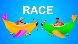 Bahubali family banana flying race || bahubali family funny stories for kids
