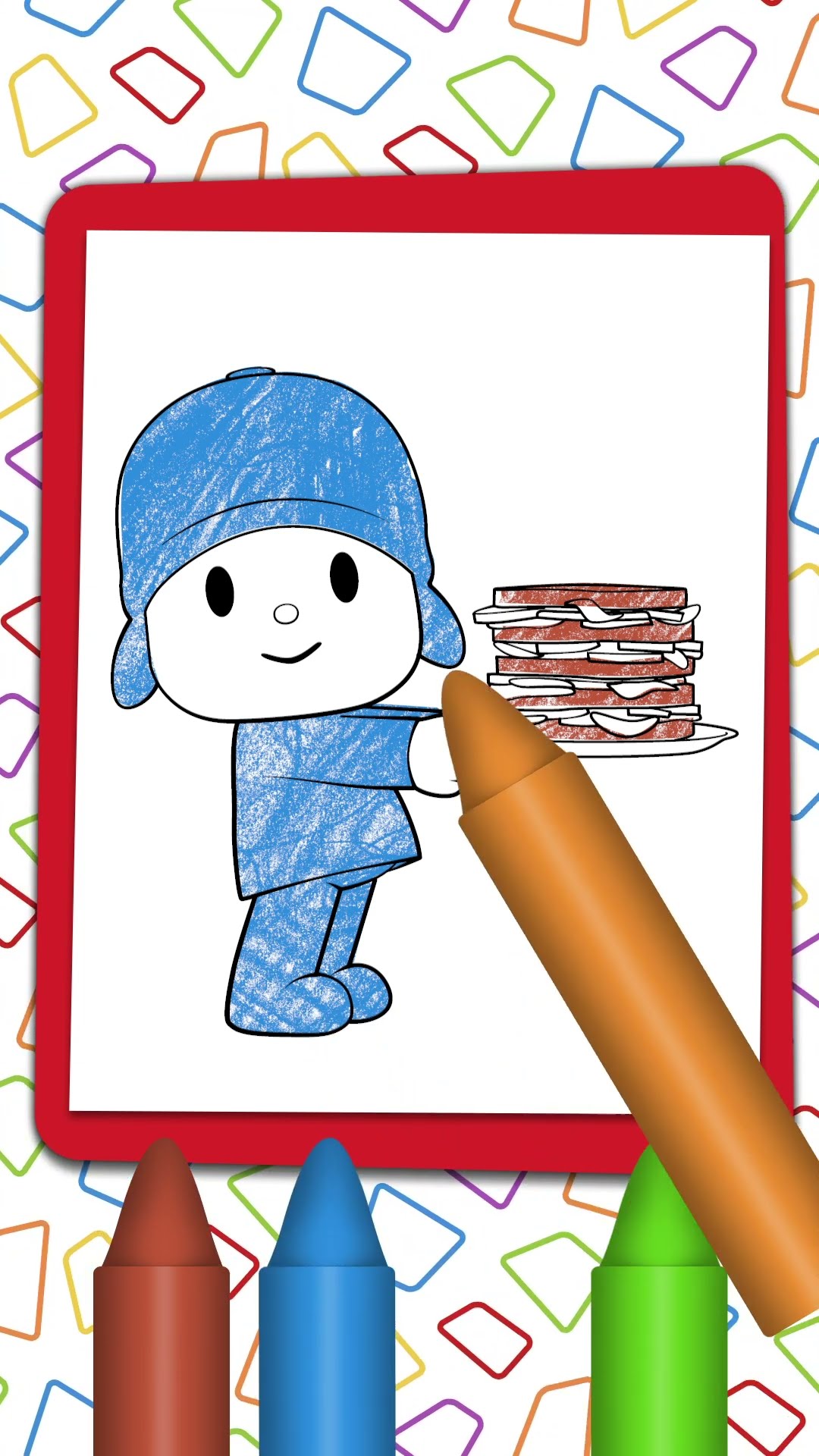Colorea el Bocata | POCOYÓ en ESPAÑOL [1 min] CARICATURAS y DIBUJOS ANIMADOS para niños