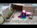 Miniature doll daily Life and Rainy Day Mud village home