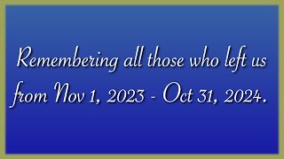 All Souls Slideshow 2023 - 2024