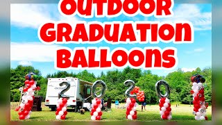 Outdoor Balloon Decor / How To Instal Balloons Outdoor / How To Decorate For a Graduation Parade