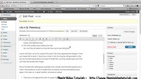 WordPress Basics   The WordPress Visual Editor Pt 5 WordPress 3 3 1