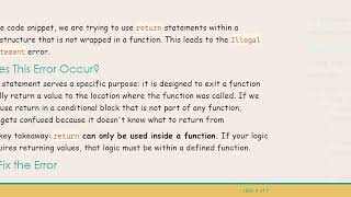 How to Fix the Illegal Return Statement Error in JavaScript