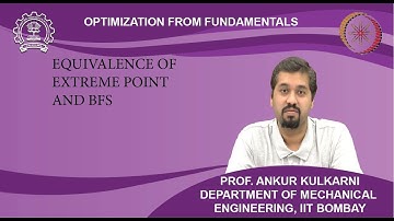 Lecture 11A: Equivalence of extreme point and BFS