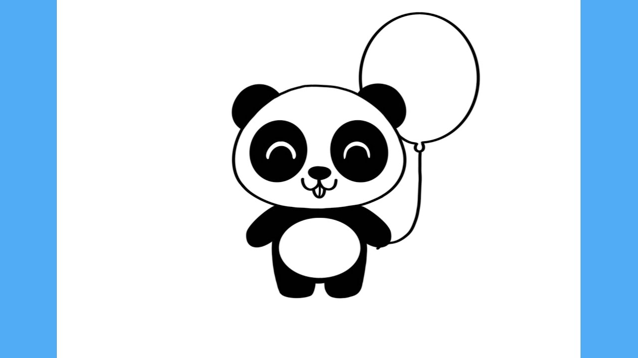 COMO DESENHAR UM PANDA FOFO KAWAII - Desenhos Kawaii 