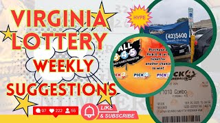 Virginia Lottery Weekly Suggestions October Week Four Cash Pop Pick 5/4/3 Predictions 