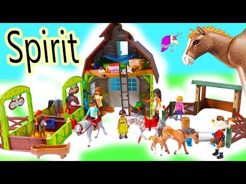 new-horse-barn-+-horses-sets-!-spirit-riding-free-playmobil-sets---video