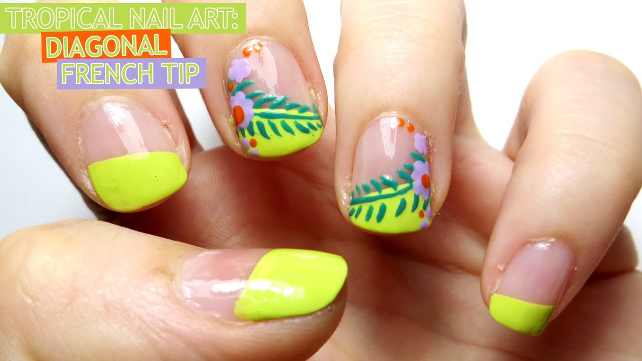 6. Floral French Tip Nails - wide 6