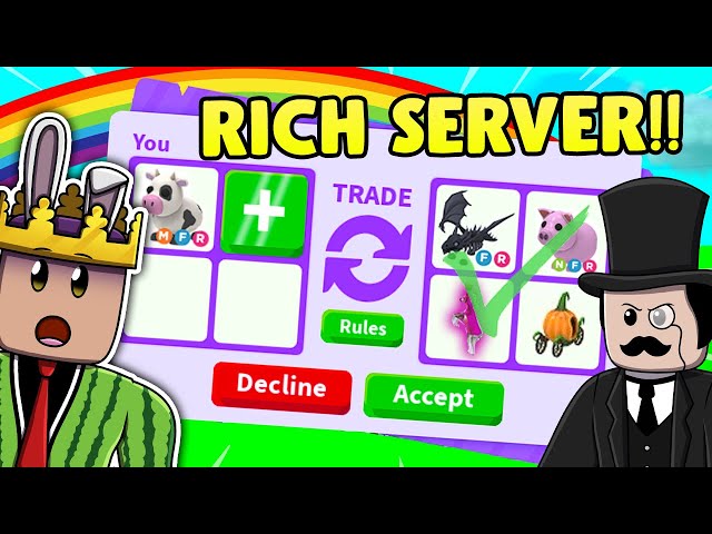 TRADING IN RICH SERVER (ADOPT ME ROBLOX) 