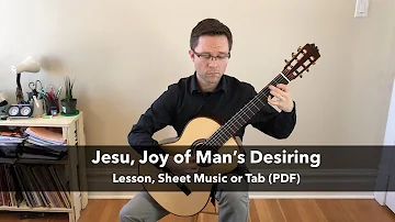 Jesu, Joy of Man’s Desiring by Bach (Lesson, PDF) for Classical Guitar