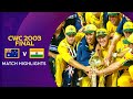 Cricket world cup 2003 final australia v india  match highlights