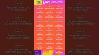 Day 3 of the 30 Day Eurovision Challenge: Entry personal to you? #eurovision #eurovision2024