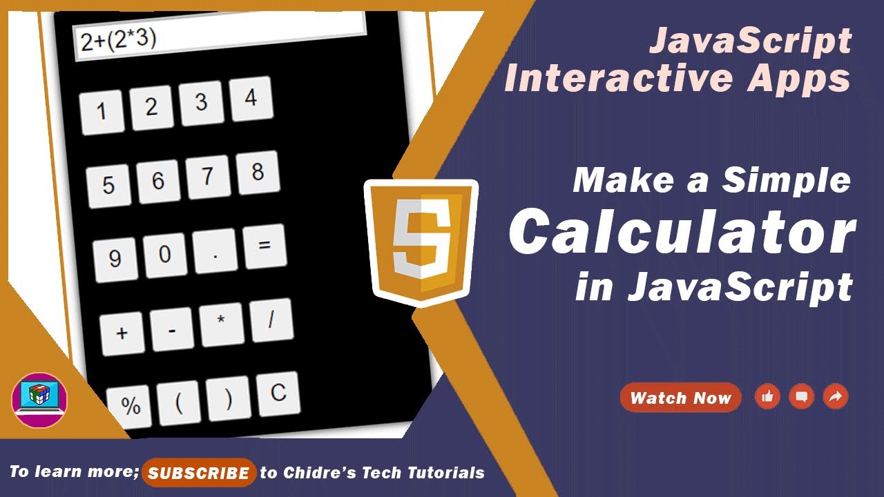 Awesome Calculator App in JavaScript - JavaScript Interactive ...