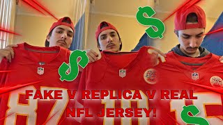 Comparing a Fake, Replica, and Authentic NFL jersey!