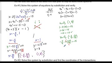 Pre-Calculus 20 - Solving Systems of Equations Algebraically