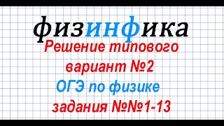 Физика ОГЭ 2020  Решение типового варианта №2 Камзеева Е. Е.