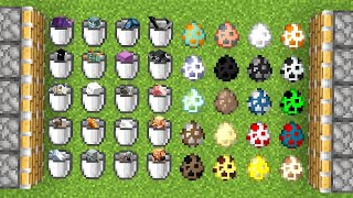 all spawn eggs + all buckets = ???
