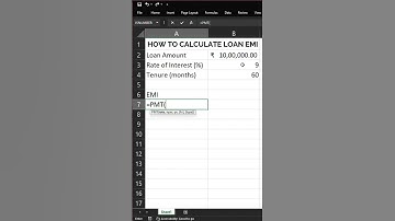Calculate EMI in Excel #emi #excel #exceltips #exceltutorial