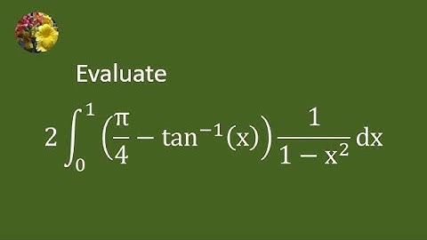 Definite Integral Representing Catalan
