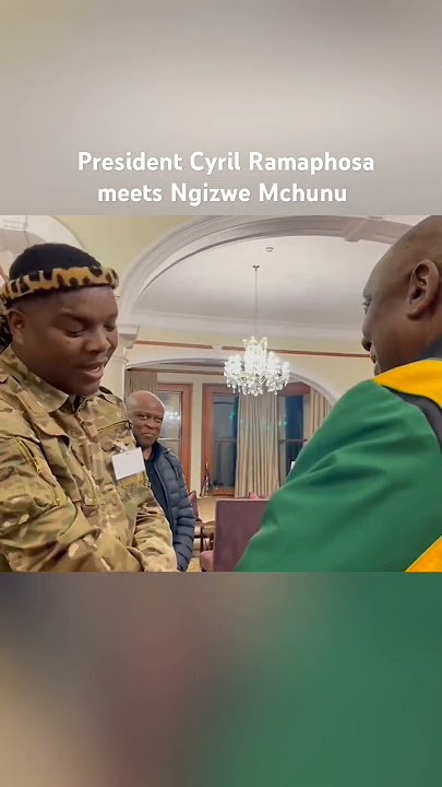 The President of Amabhinca Ngizwe Mchunu meets ANC President Cyril Ramaphosa