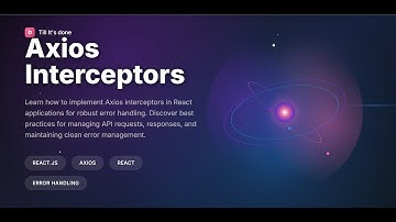 Axios Interceptors in React ⚛️ | Simplify API Calls with Global Error Handling
