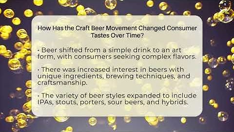 How Has the Craft Beer Movement Changed Consumer Tastes Over Time? - The Pint Guy