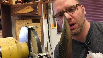 Making a knife from an old file/rasp. Final edge