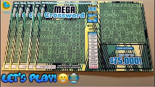 $75000 PRIZE MEGA CROSSWORD SCRATCH OFF TICKETS...LET'S PLAY 'EM!