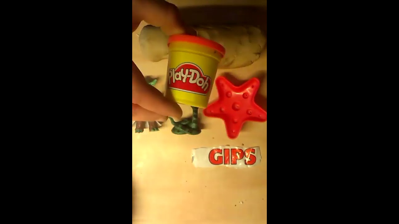 How to 3D relief image of plaster using plasticine as a mold (Playdoh