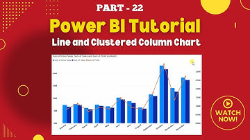 Part - 22 | How to Create Line and Clustered Column Chart in Power BI | Chart Series | Hindi