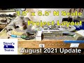 3x5 N Scale Layout Project Update: August 2021