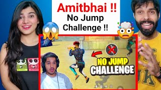 Desi Gamers - No Jump Challenge 🤯😱 In FREE FIRE Desi Gamers AmitBhai Reaction