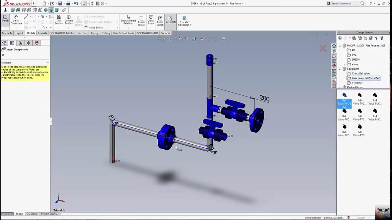 EP.1 SolidWorks Pipe Routing YouTube
