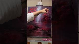 Acrylic Painting of RED FOREST  #SHORTS short videos