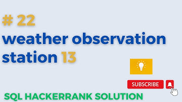#hackerrank SQL Solution |#28 weather observation station 13 | SQL | Data Analyst Explorers