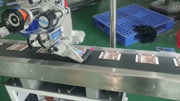 Box carton board paging feeding top flat side bar code label labeling machine