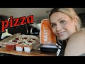 Little caesars mukbang!! ( mod pizza, little caesars BBQ wings and crazy bread)