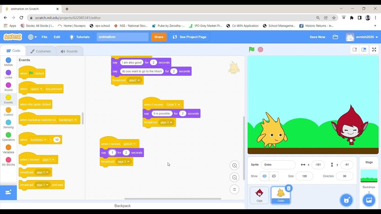 Gobo and giga animation on scratch!!! YouTube