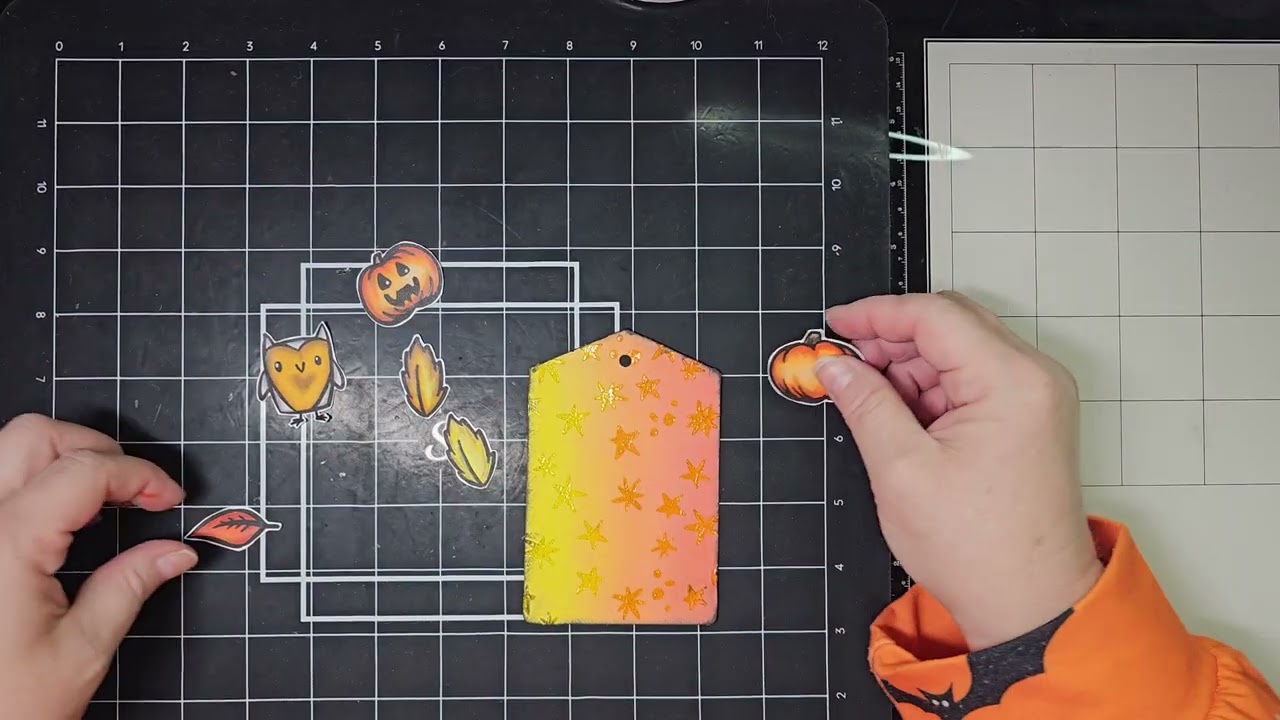 Quick and Easy tag using Tiny Frights Stamp set.