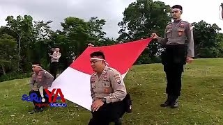 Polres Luwu Utara Kibarkan Bendera Merah Putih di Bukit Teletabies