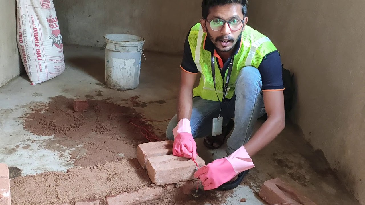 Flemish bond brick work masson training - YouTube