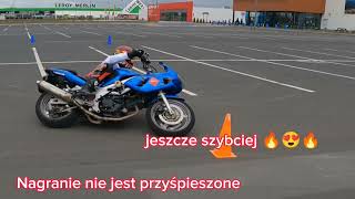 +5 'C riding motorcycle cold tyres, leaning, crashing, sliding and having fun. Zabawa, gleby, ślizg