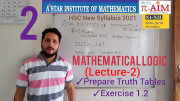 MATHEMATICAL LOGIC New Syllabus (lecture 2) by D.C.Katre Sir