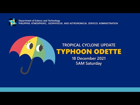 Press Briefing: Typhoon " #OdettePH " Saturday, 5AM December 18, 2021