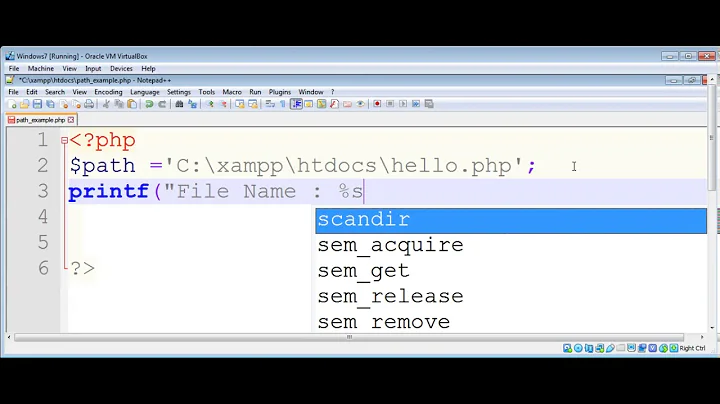 PHP Retrieving a Paths Filename using basename function