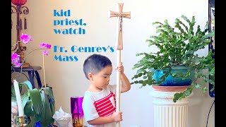 PROCESSIONAL CROSS from LITTLE WAY CONSTRUCTION for (our future) FR. GENREV #kidpriest #catholicKids