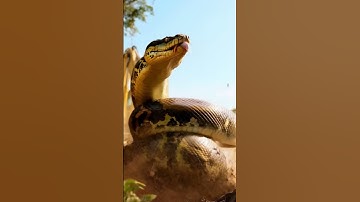 Giant Python Attacks Excavator When It Digs Right Into Its Nest... #anime #wildlife #python #ai